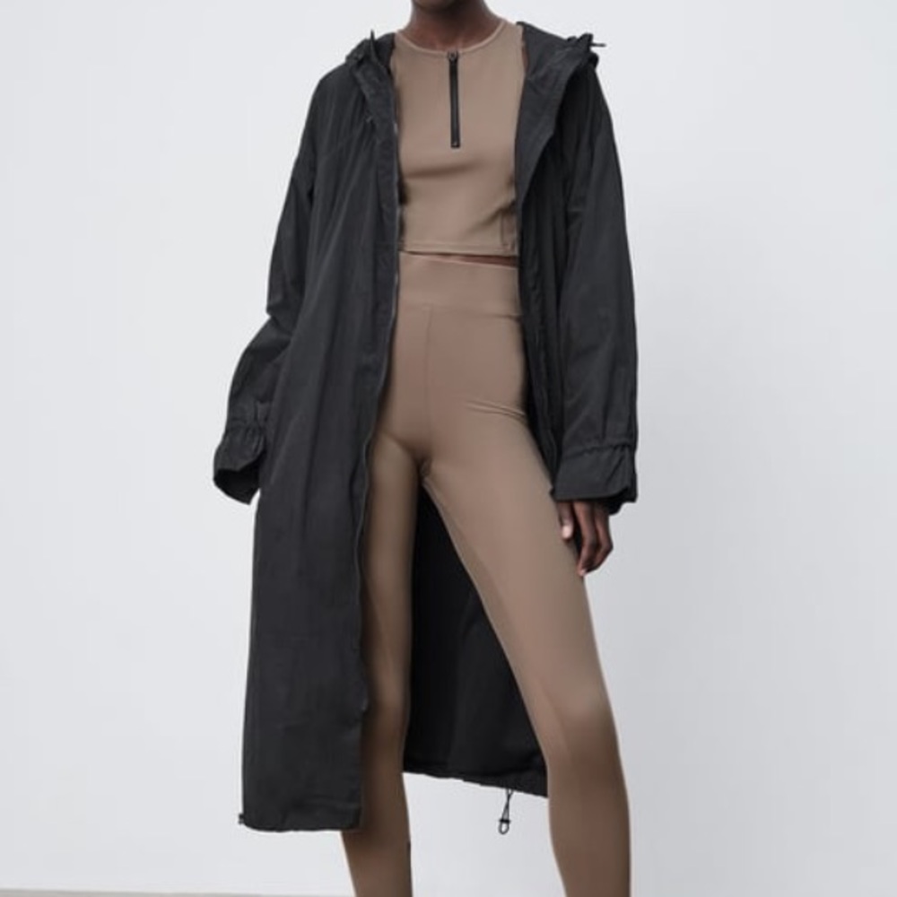 Zara Packable Water Repellent Raincoat
